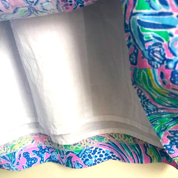 LILLY PULITZER. Lilac Rose We Mermaid It  Linen Dress - Picture 12 of 15